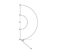 image: semi-circular lamina with hole