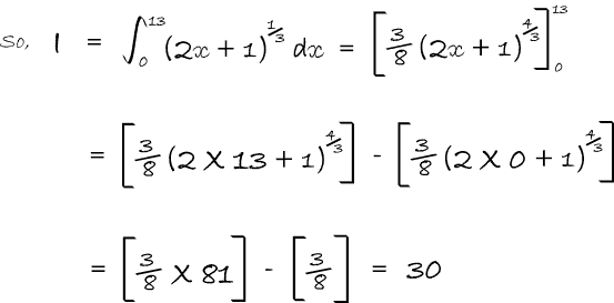 working to show I = 30