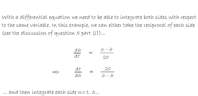 working: OCR GCE Maths 4724/01 q8(i)