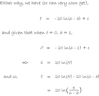 working: OCR GCE Maths 4724/01 q7(iii)