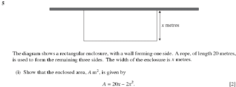 question: OCR GCE Maths 4721/01 q5 (i)